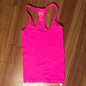 Bright pink workout tank